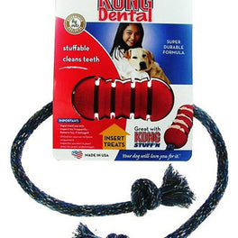 Kong Dental With Rope Dog Toy Small - Kohepets