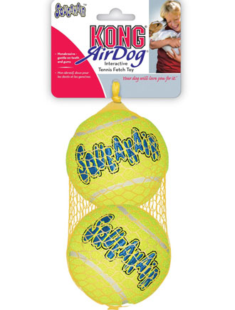 Kong Air Dog Squeaker Tennis Balls Dual Pack Large - Kohepets