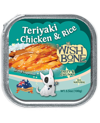 Wishbone Grain Free Teriyaki Chicken & Rice Tray Dog Food 100g - Kohepets