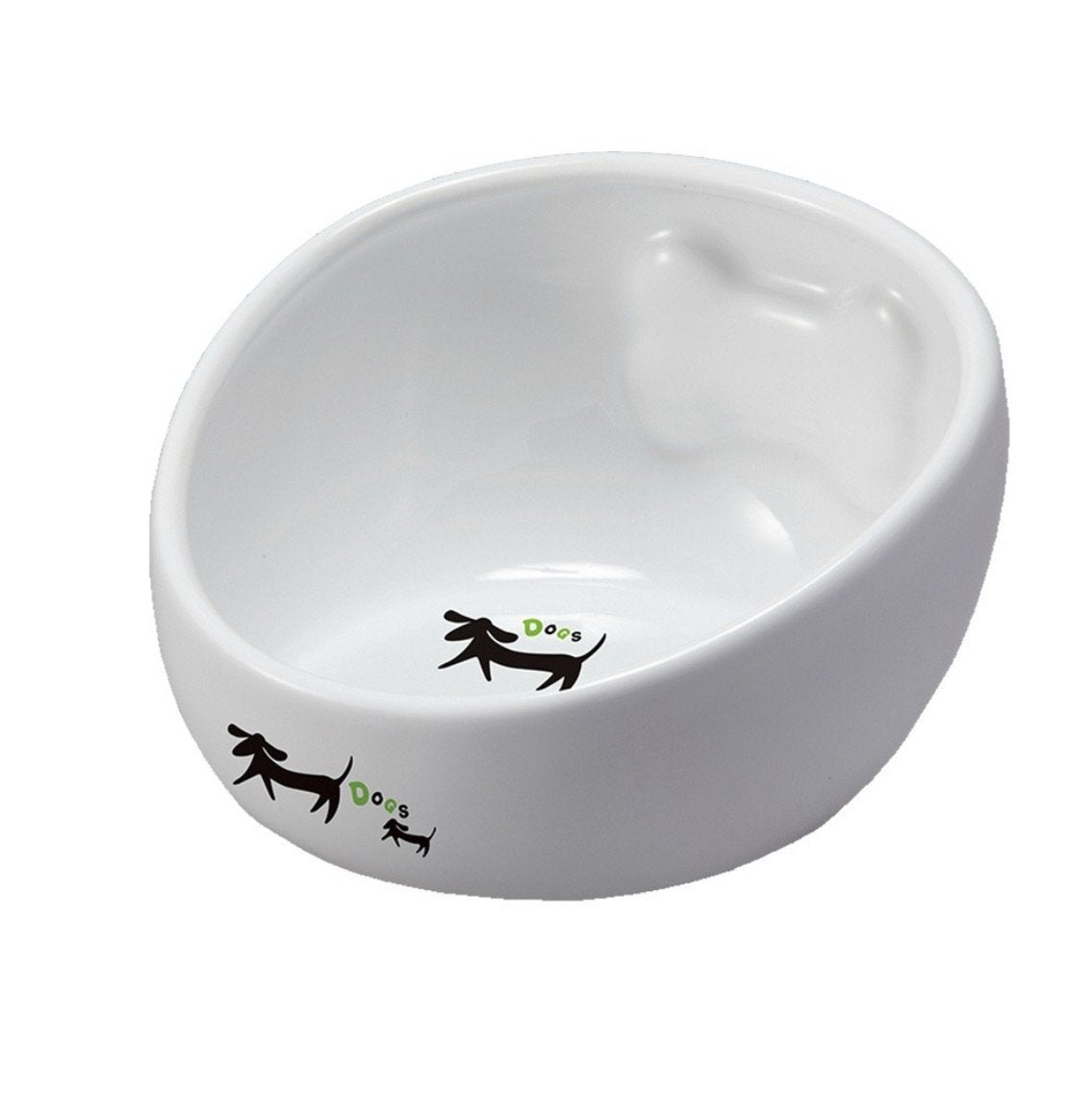 10% OFF: Marukan Bone Shape Ceramic Dog Bowl - Kohepets