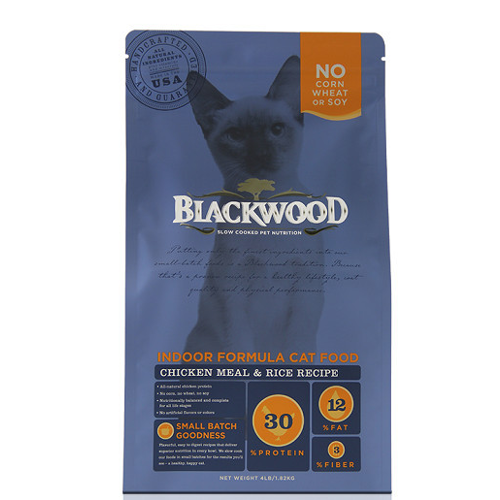 10% OFF 4lb (Exp 16 May): Blackwood Indoor Formula Chicken Meal & Rice Dry Cat Food - Kohepets
