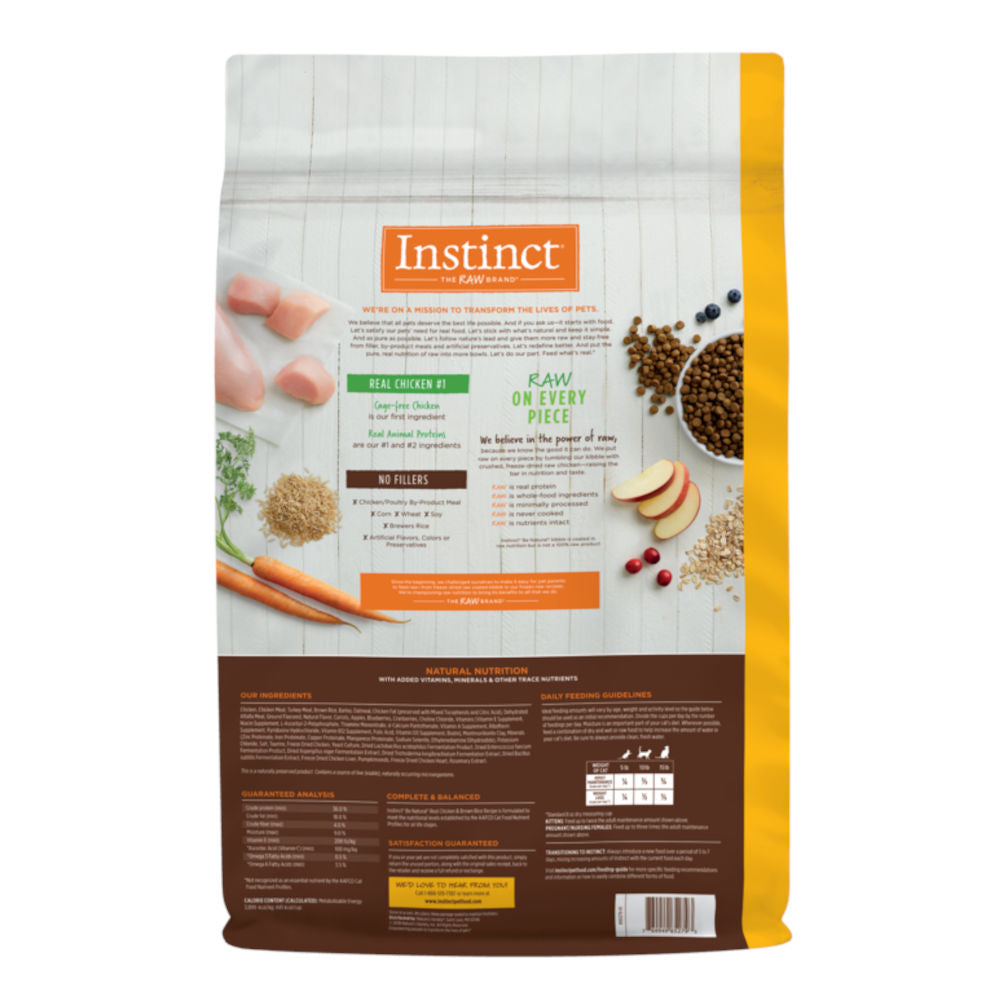 Instinct Be Natural Real Chicken Grain-Free Dry Cat Food 13.3lb - Kohepets