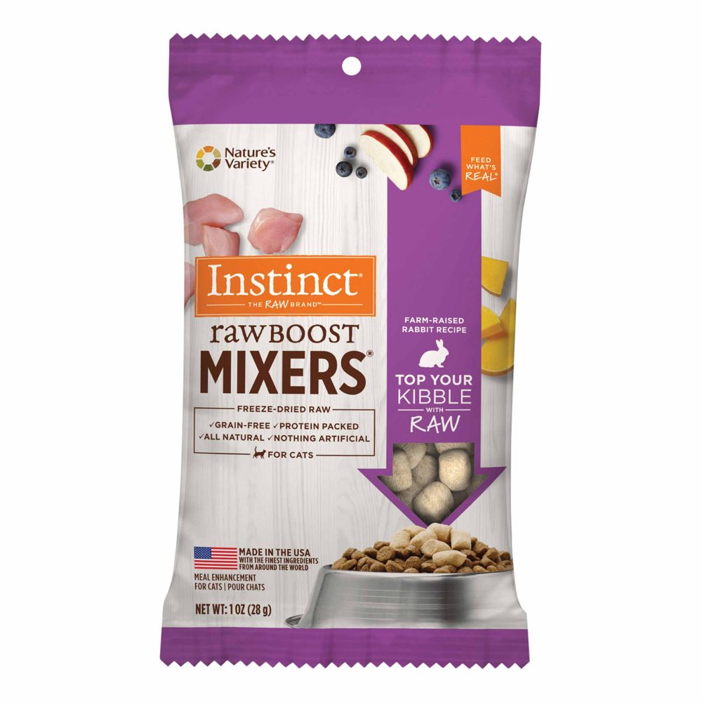 Instinct Raw Boost Mixers Rabbit Freeze-Dried Raw Cat Food Topper 1oz (Exp 5 Jun) - Kohepets