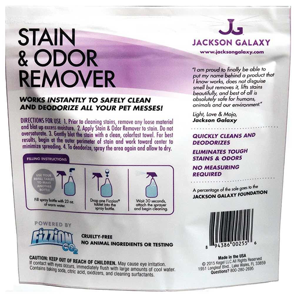 Jackson Galaxy's Fizzion Stain & Odor Remover 10 Refill Tablets - Kohepets