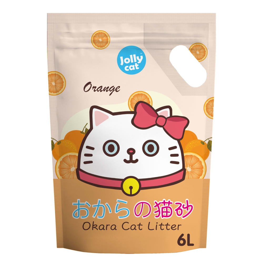 Jollycat Crushed Tofu Sakura Cat Litter 6L Kohepets