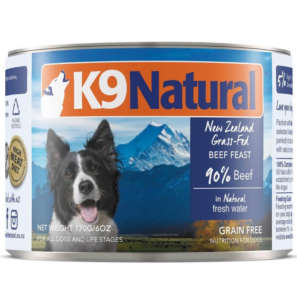 K9 Natural Beef Feast Canned Dog Food 170g - Kohepets