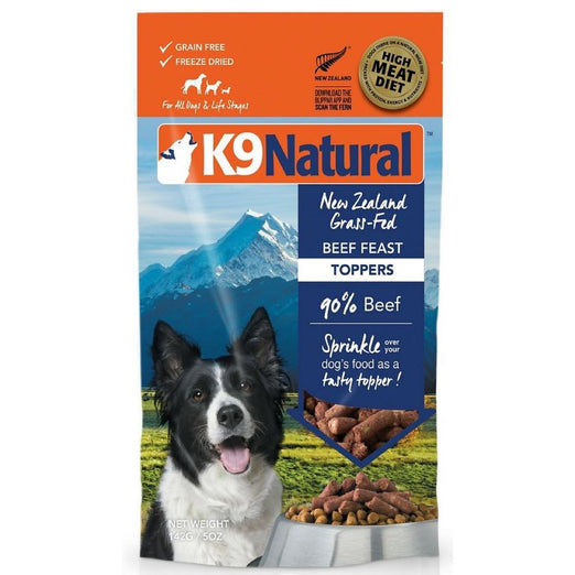 K9 Natural Freeze Dried Beef Feast Dog Food Topper 5oz - Kohepets