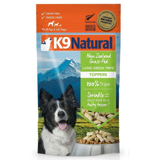 K9 Natural Freeze Dried Lamb Green Tripe Dog Food Topper 2oz Kohepets