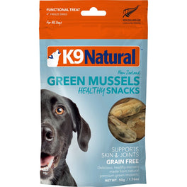 K9 Natural Freeze Dried Ocean-Farmed GREEN Mussel Bites Dog Treats 50g - Kohepets