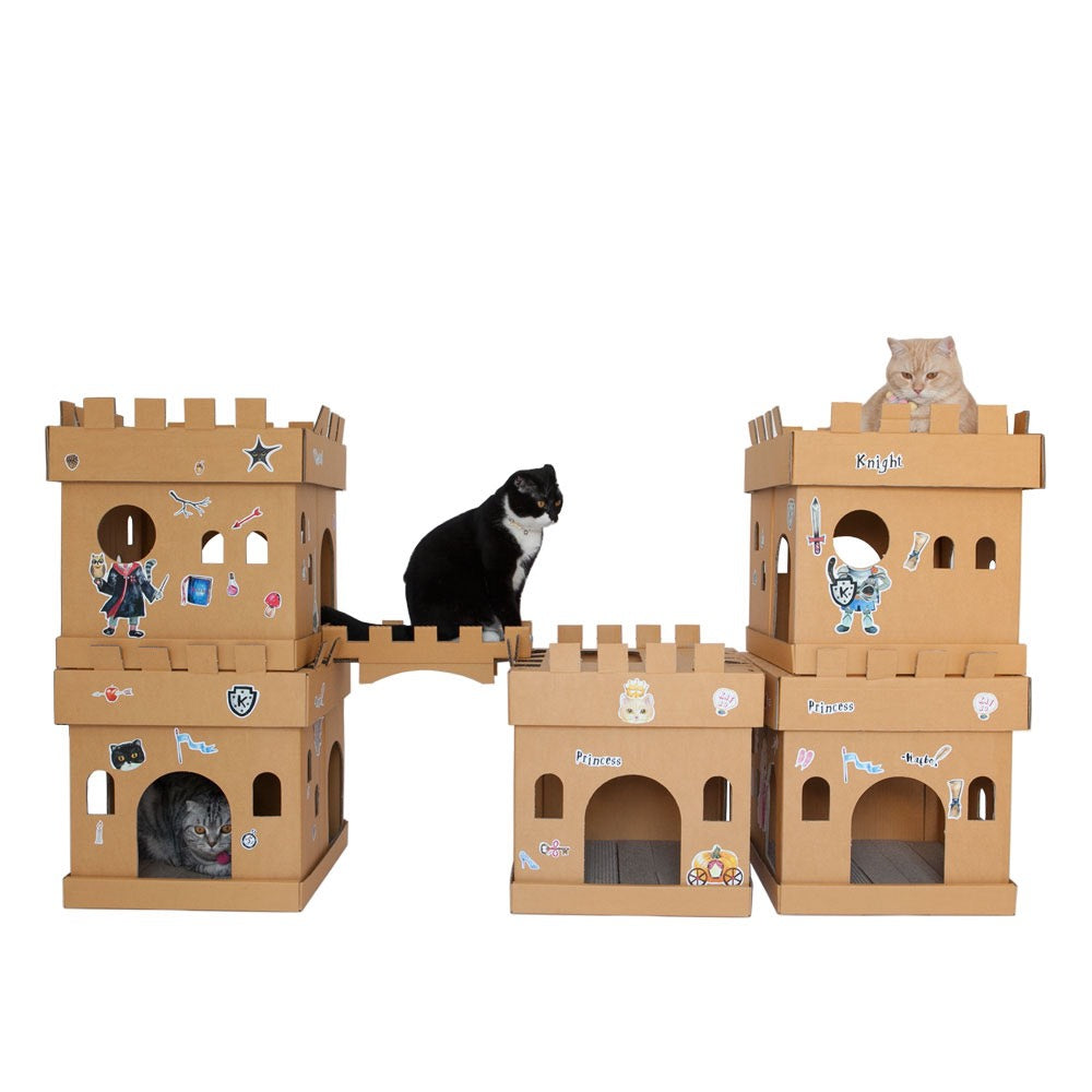 Kafbo Castle Cat Cube With The Knight Sticker (The Tuxedo Cat) - Kohepets