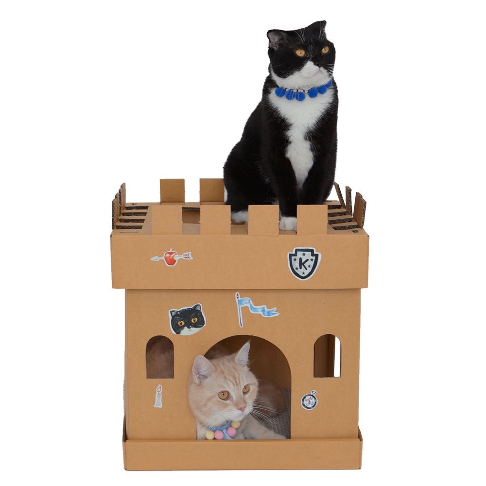 Kafbo Castle Cat Cube With The Knight Sticker (The Tuxedo Cat) - Kohepets