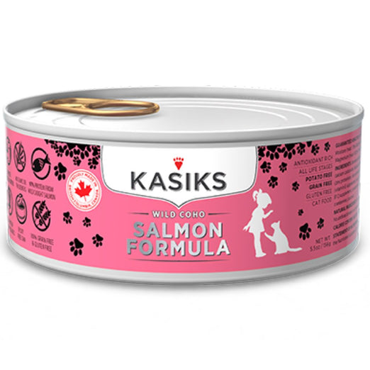 Kasiks Wild Coho Salmon Grain Free Canned Cat Food 156g - Kohepets