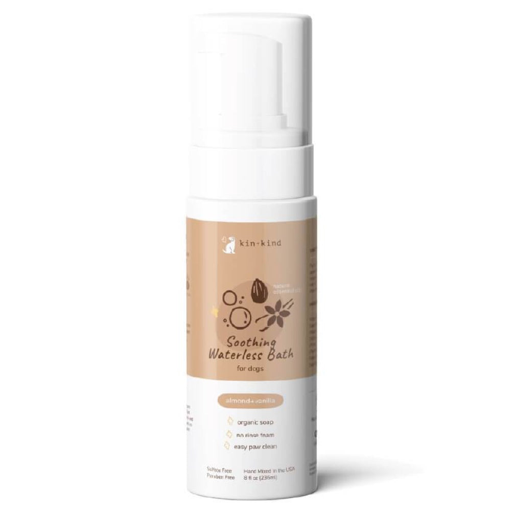 10% OFF: Kin+Kind Soothing Almond Vanilla Waterless Dog Shampoo 8oz - Kohepets