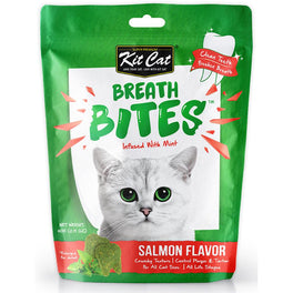 3 FOR $8.50: Kit Cat Breath Bites Mint & Salmon Flavour Dental Cat Treats 60g - Kohepets