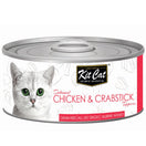 Kit Cat Deboned Chicken & Crabstick Toppers Grain-Free Canned Cat Food 80g