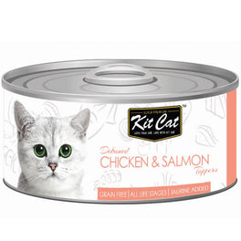 Kit Cat Deboned Chicken & Salmon Toppers Canned Cat Food 80g - Kohepets