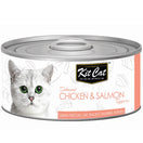Kit Cat Deboned Chicken & Salmon Toppers Grain-Free Canned Cat Food 80g