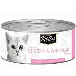 Kit Cat Deboned Chicken & Whitebait Toppers Canned Cat Food 80g - Kohepets