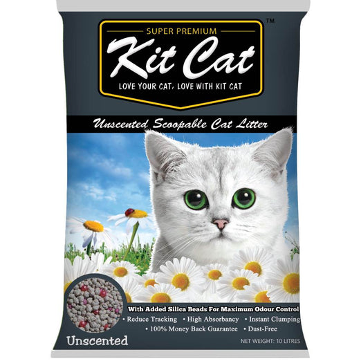 Kit Cat Classic Clump Unscented Cat Litter 10L - Kohepets