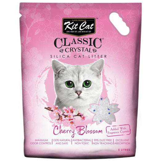 Kit Cat Classic Crystal Cherry Blossom Silica Cat Litter 5L - Kohepets