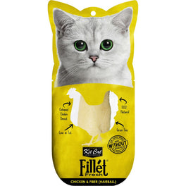Kit Cat Fillet Fresh Chicken & Fiber (Hairball) Cat Treat 30g - Kohepets