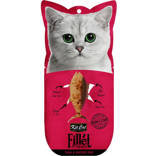Kit Cat Fillet Fresh Tuna & Smoked Fish Cat Treat 30g - Kohepets