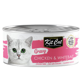 Kit Cat Gravy Chicken & Whitebait Grain-Free Canned Cat Food 70g - Kohepets