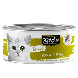 Kit Cat Gravy Tuna & Beef Grain-Free Canned Cat Food 70g - Kohepets