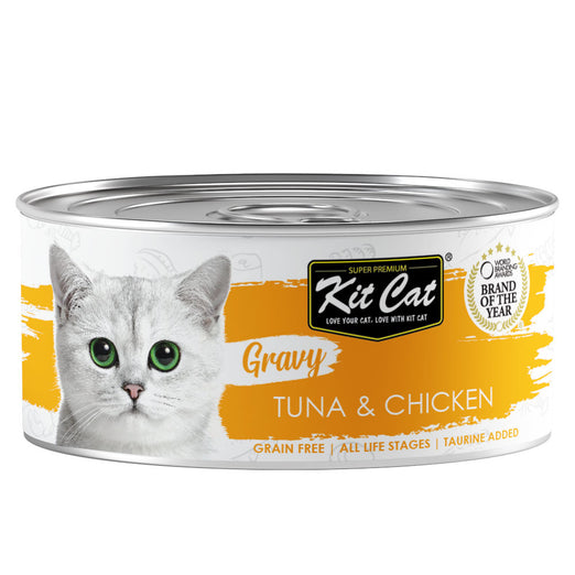 Kit Cat Gravy Tuna & Chicken Grain-Free Canned Cat Food 70g - Kohepets