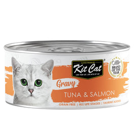 Kit Cat Gravy Tuna & Salmon Grain-Free Canned Cat Food 70g - Kohepets