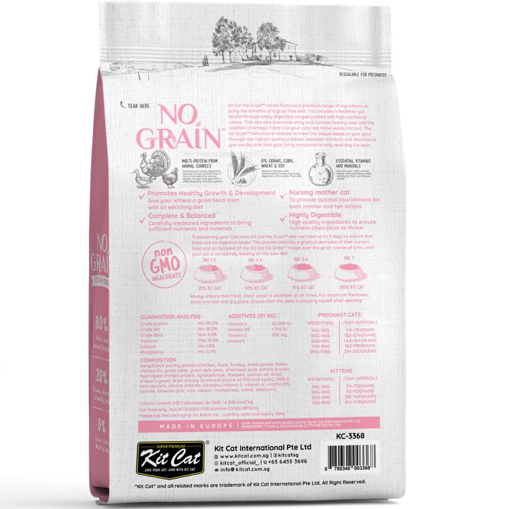 33% OFF: Kit Cat No Grain Kitten Grain-Free Dry Cat Food