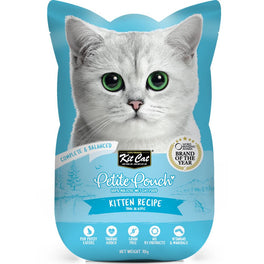 30% OFF: Kit Cat Petite Pouch Kitten Tuna In Aspic Grain-Free Pouch Cat Food 70g x 12