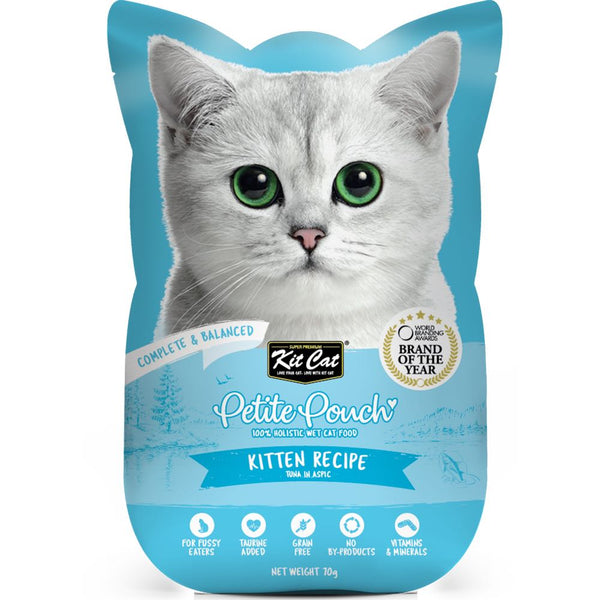Kit Cat Petite Pouch Kitten Tuna In Aspic Grain-Free Pouch Cat