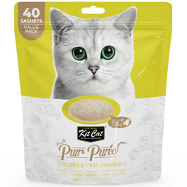 15% OFF: Kit Cat Purr Puree Chicken & Fiber Grain-free Liquid Cat Treats 600g - Kohepets