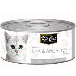 Kit Cat Deboned Tuna & Anchovy Toppers Canned Cat Food 80g - Kohepets