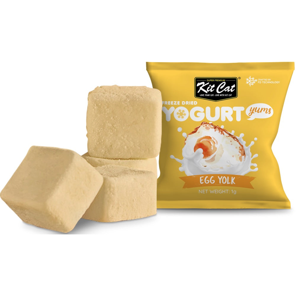 Kit Cat Yogurt Yums Egg Yolk Grain-Free Freeze-Dried Cat Treats 10pc