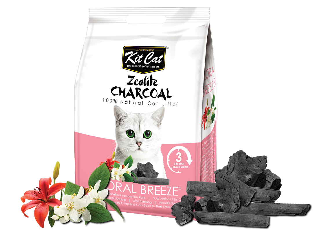 Kit Cat Zeolite Charcoal Floral Breeze Cat Litter 4kg - Kohepets