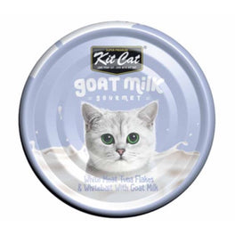 Kit Cat Goat Milk Gourmet White Meat Tuna Flakes & Whitebait Canned Cat Food 70g - Kohepets