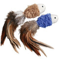Kong Crinkle Fish With Feathers Cat Toy - Kohepets