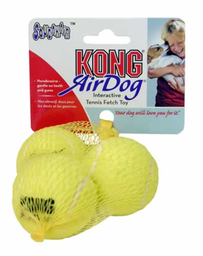 Kong Air Dog Squeaker Tennis Ball 3 Pack Extra Small - Kohepets