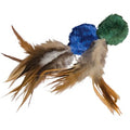 Kong Crinkle Ball With Feathers Cat Toy - Kohepets