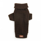 All For Paws Lambswool Fisherman's Weave Dog Puppy Sweater - Chocolate