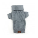 All For Paws Lambswool Fisherman's Weave Dog Puppy Sweater - Slate