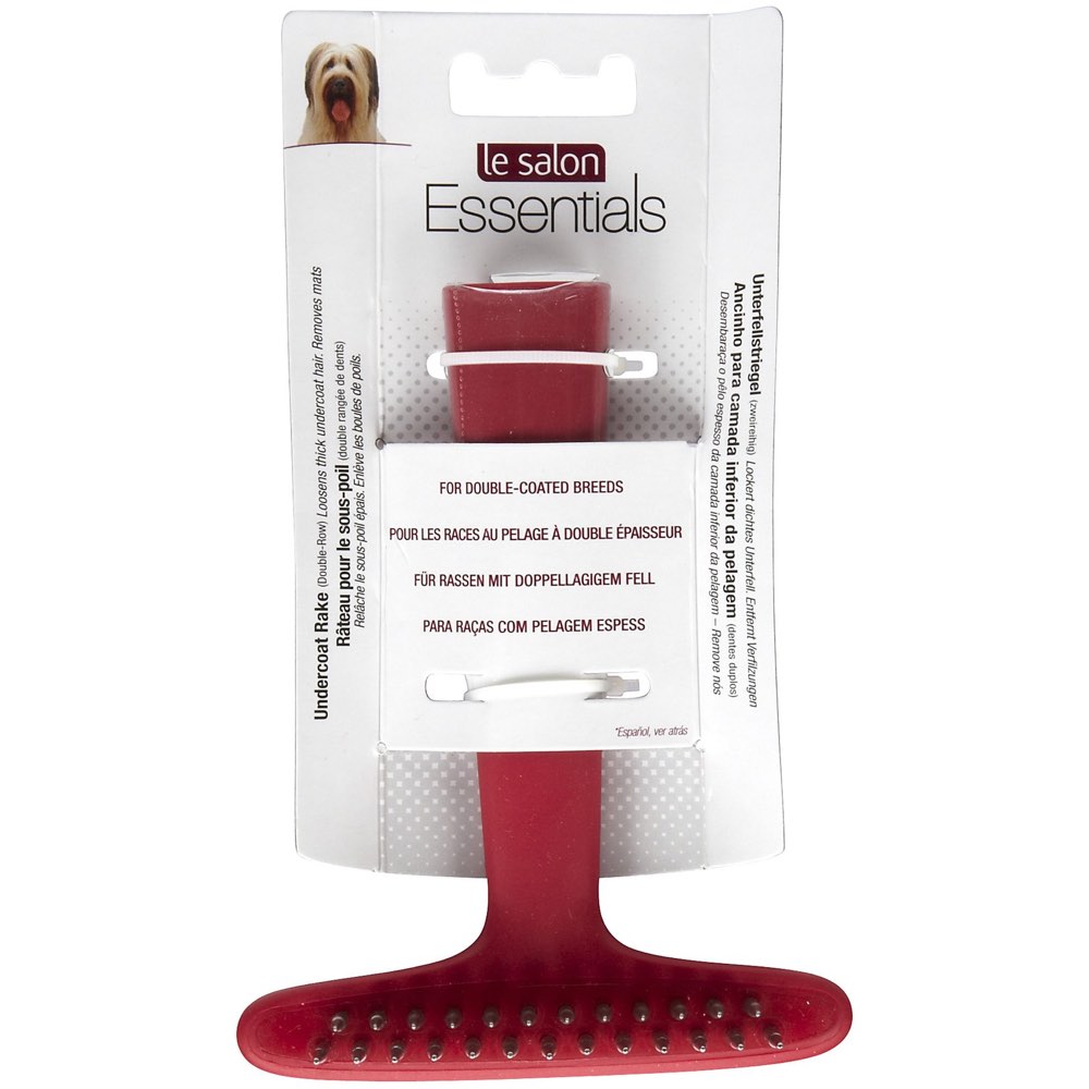 Le Salon Essentials Dog Double Row Undercoat Rake - Kohepets