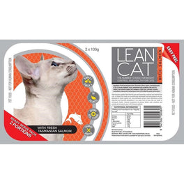 Lean Cat Kangaroo With Salmon Raw Grain-Free Frozen Cat Food 200g - Kohepets