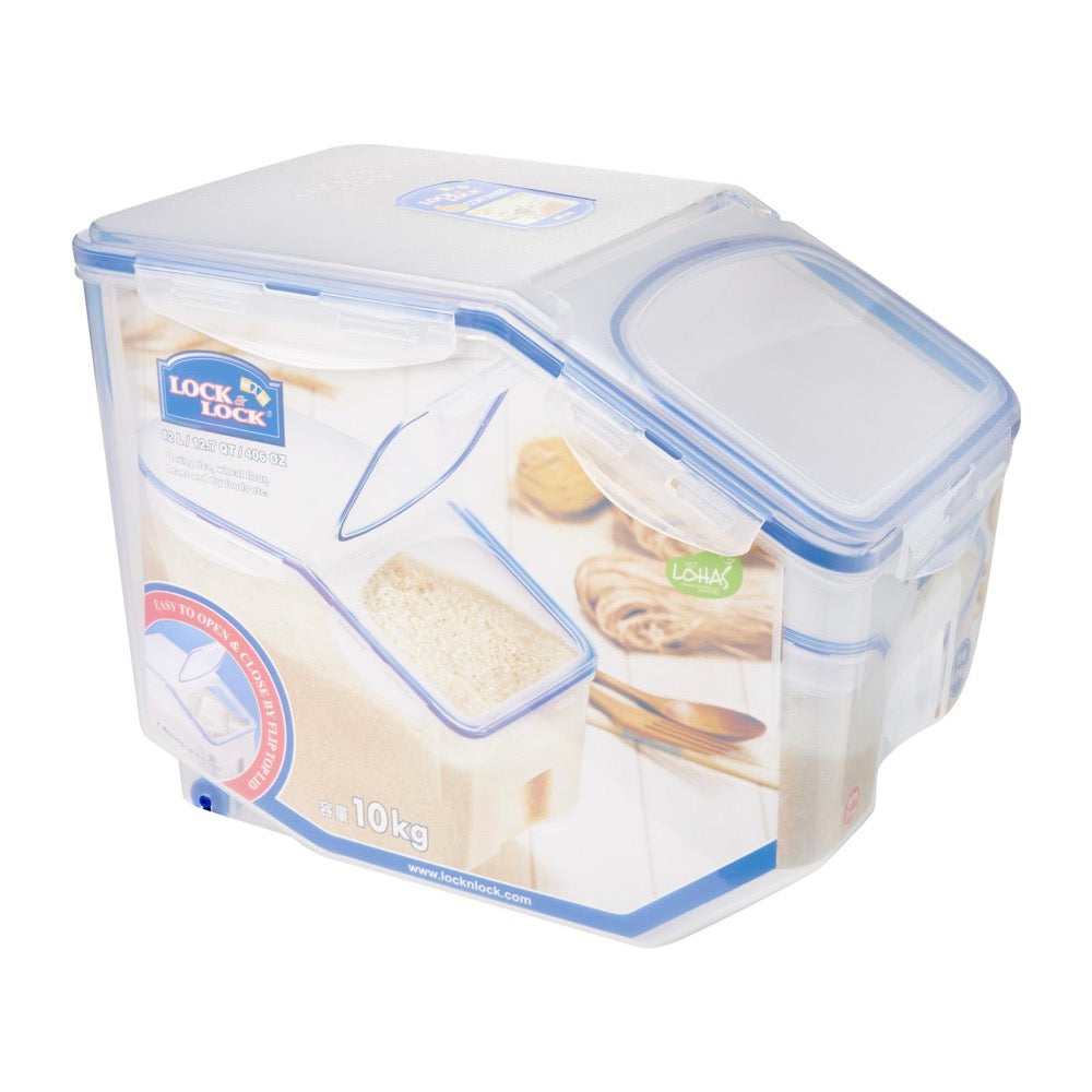 Lock & Lock Airtight Dry Food Storage Container With Flip Cover 12L - Kohepets