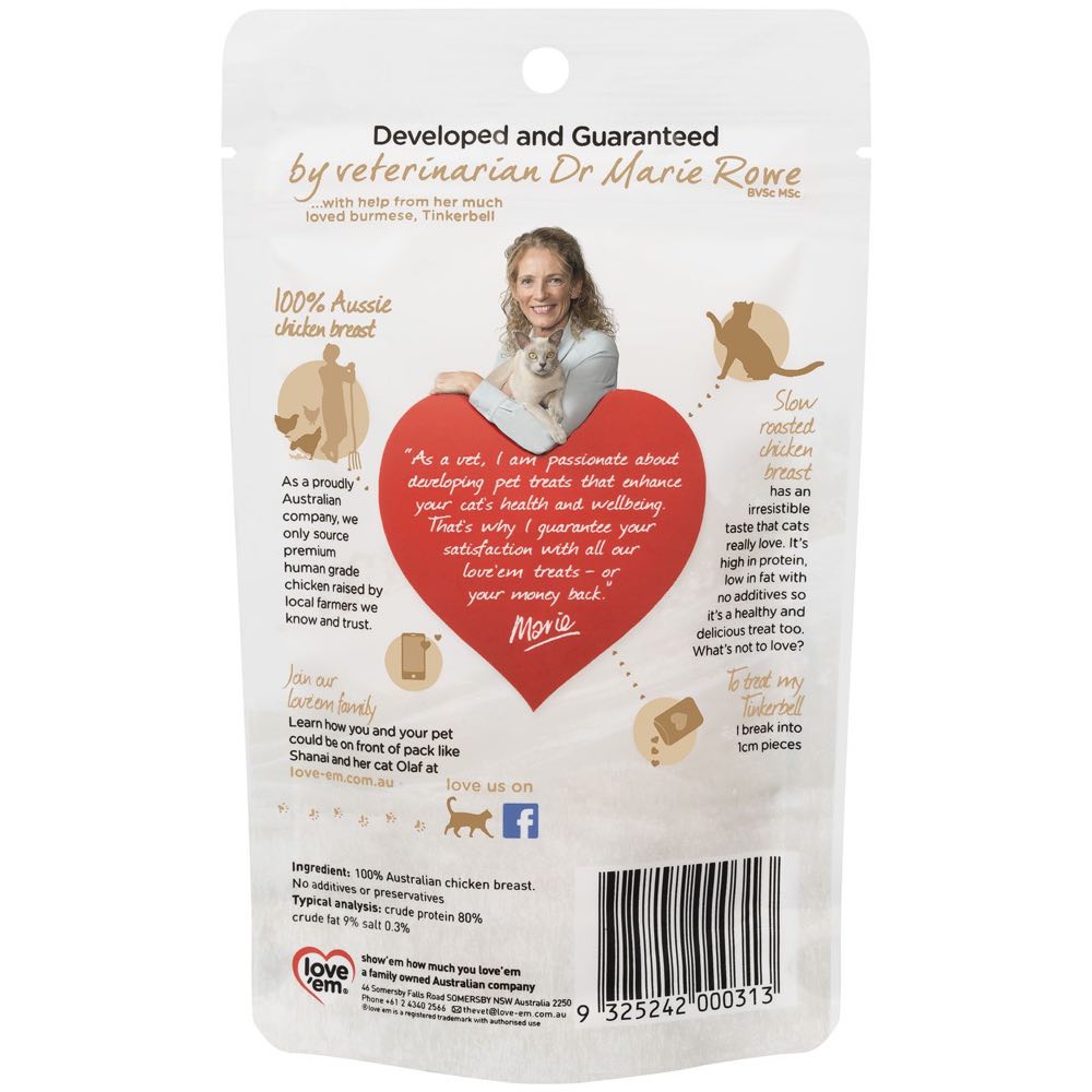 Love’em Chicken Breast Oven Roasted Cat Treats 35g - Kohepets