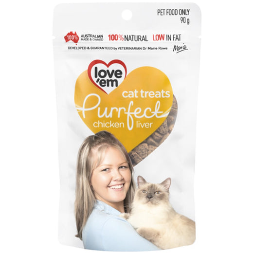 Love'em Purrfect Chicken Liver Cat Treats 90g - Kohepets