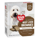Love'em Beef Liver Brownie Cookies Dog Treats 200g