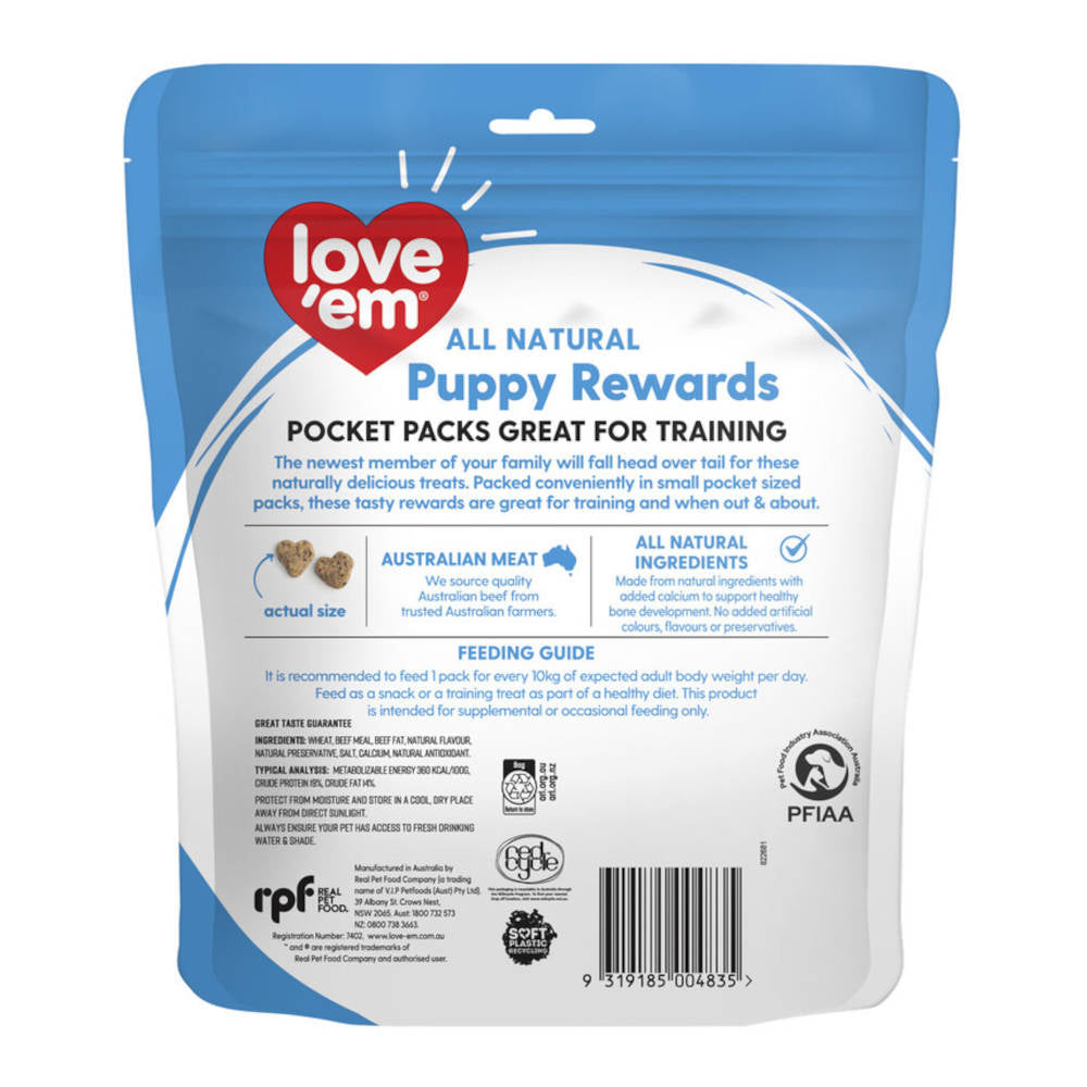 Love'em Pocket Puppy Rewards Dog Treats 120g - Kohepets